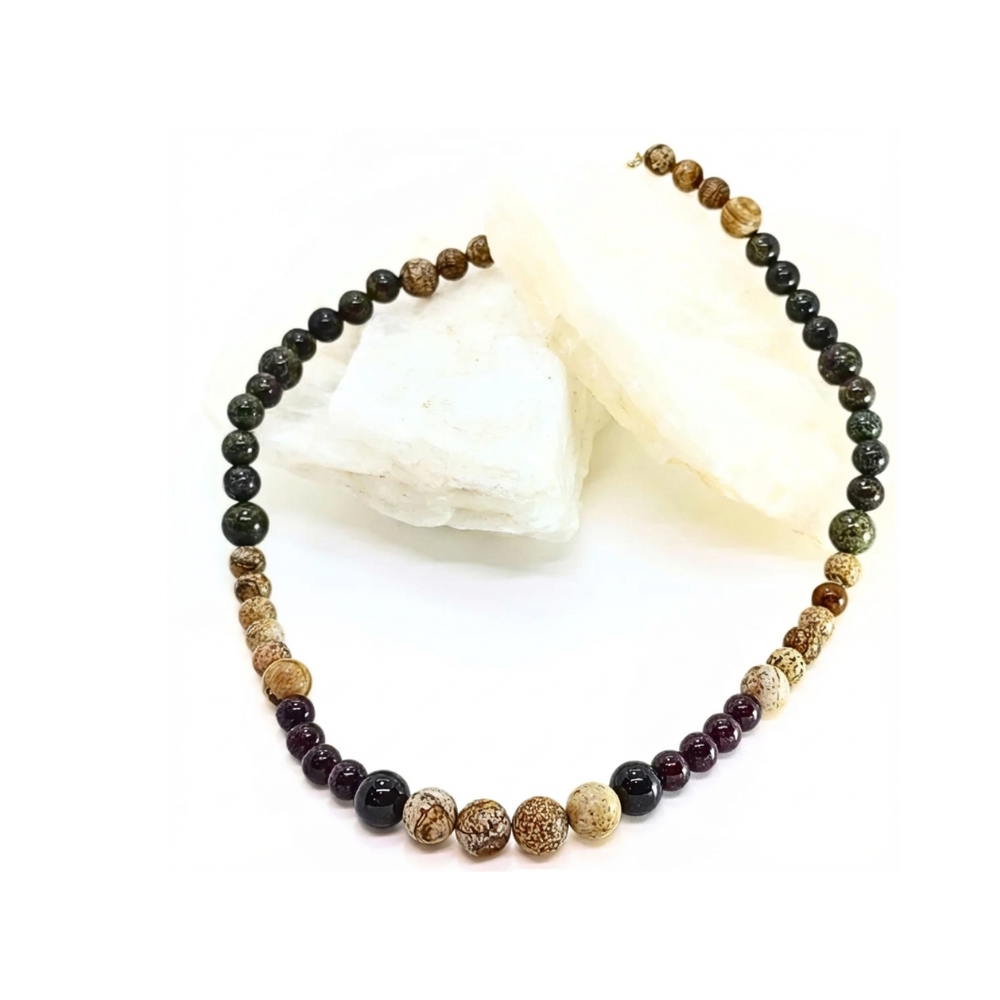 Collar uva tinta arena - Granate