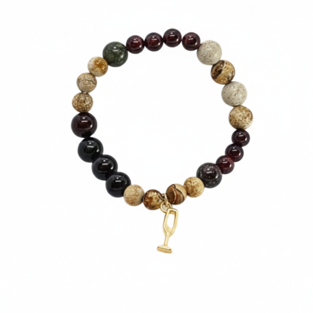 Pulsera uva tinta arena - Granate